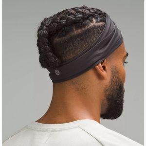 Lululemon Men's Metal Vent Tech Wide Headband ColourBlack/Graphite Grey 2